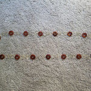 Carnelian and gold vermeil necklace